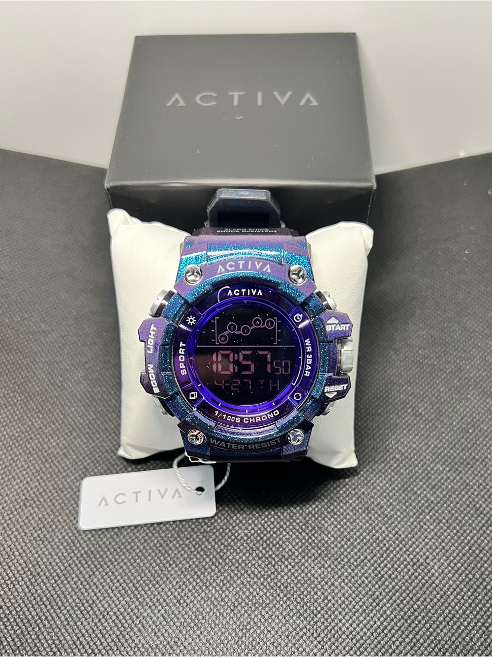Invicta Iridescent Purple-Blue Digital Sport Watch